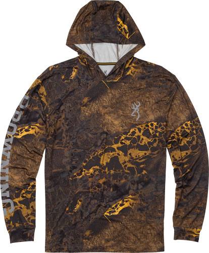 Browning Hooded L-Sleeve Tech T-Shirt Realtree Wave Medium