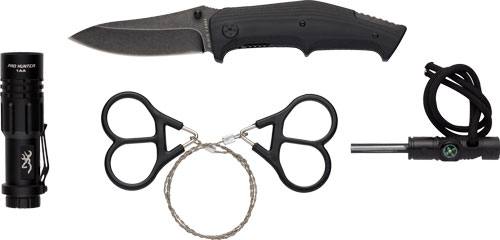Browning Outdoorsman Survival Kit – Knife, Light, Saw, Firestarter