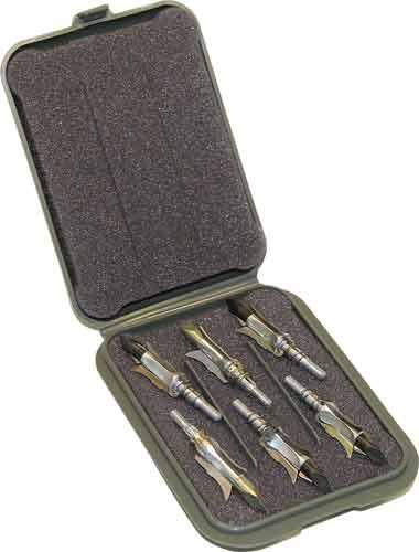 MTM Mechanical Broadhead Case — Holds 6 Broadheads, Army Green