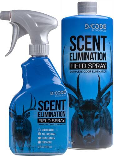 D-code Scent Elimination Spray - 12 fl. oz. w/ 32 fl. oz. Refill Combo