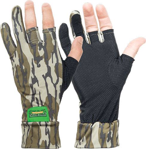 Primos Stretch Fit Fingerless Glove, Mossy Oak Bottomland