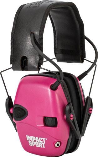 Howard Leight Impact Sport Youth Electronic Ear Muff, Pink