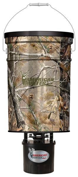 American Hunter Hanging Feeder - 50lb Metal Hopper RT-AP Camo