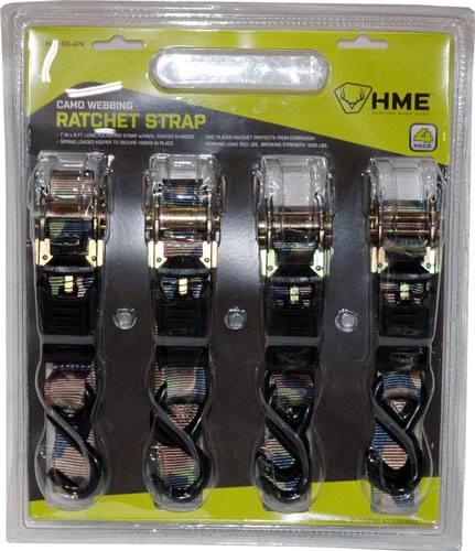 HME Ratchet Strap 1"x8' Camo Strap 4pk