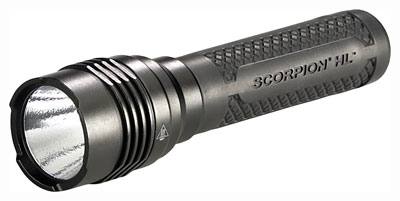 Streamlight Scorpion HL C4 LED Flashlight, Rubber Armored, Black