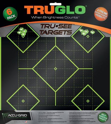 TruGlo Tru-See Reactive Target 5 Diamond 6-Pack Green
