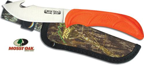 Outdoor Edge Wild Skin 4.0" Guthook Knife w/ Mossy Oak Sheath