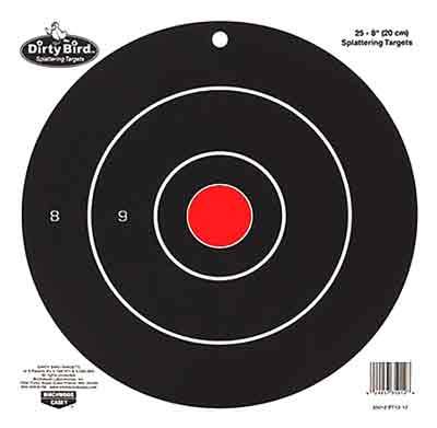 B/C Target Dirty Bird 8" Bull's-Eye — 25 Targets