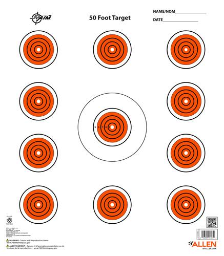 Allen EZ Aim 11-Spot Target, 13-Pack, 12"x12"