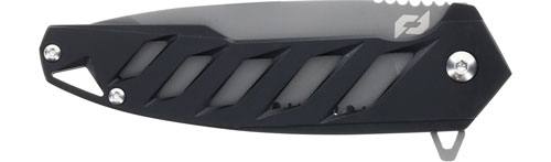 Schrade Ventricle Clear Folder - 3" Tanto, Matte SS/Black
