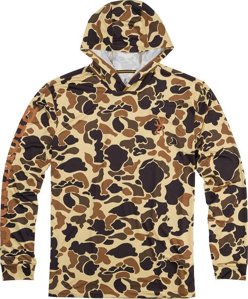 Browning Hooded Long-Sleeve Tech T-Shirt Vintage Tan 2XL